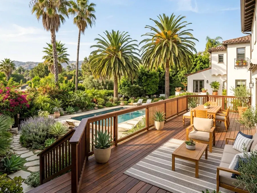 Handyman rekeying a front door deadbolt in a Los Angeles home with new keys nearby