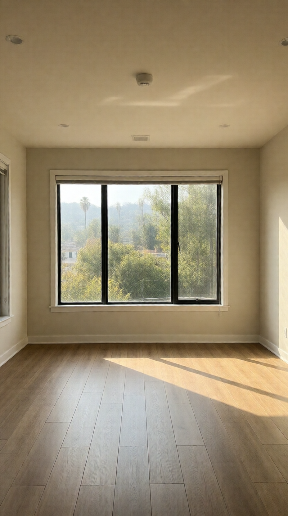 Microfiber cloth wiping fine drywall dust from a newly finished living room wall